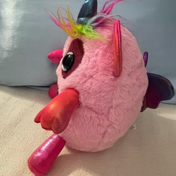 Flamingo Unicorn Plush Toy with Heart & Wings - Picture 2 of 6
